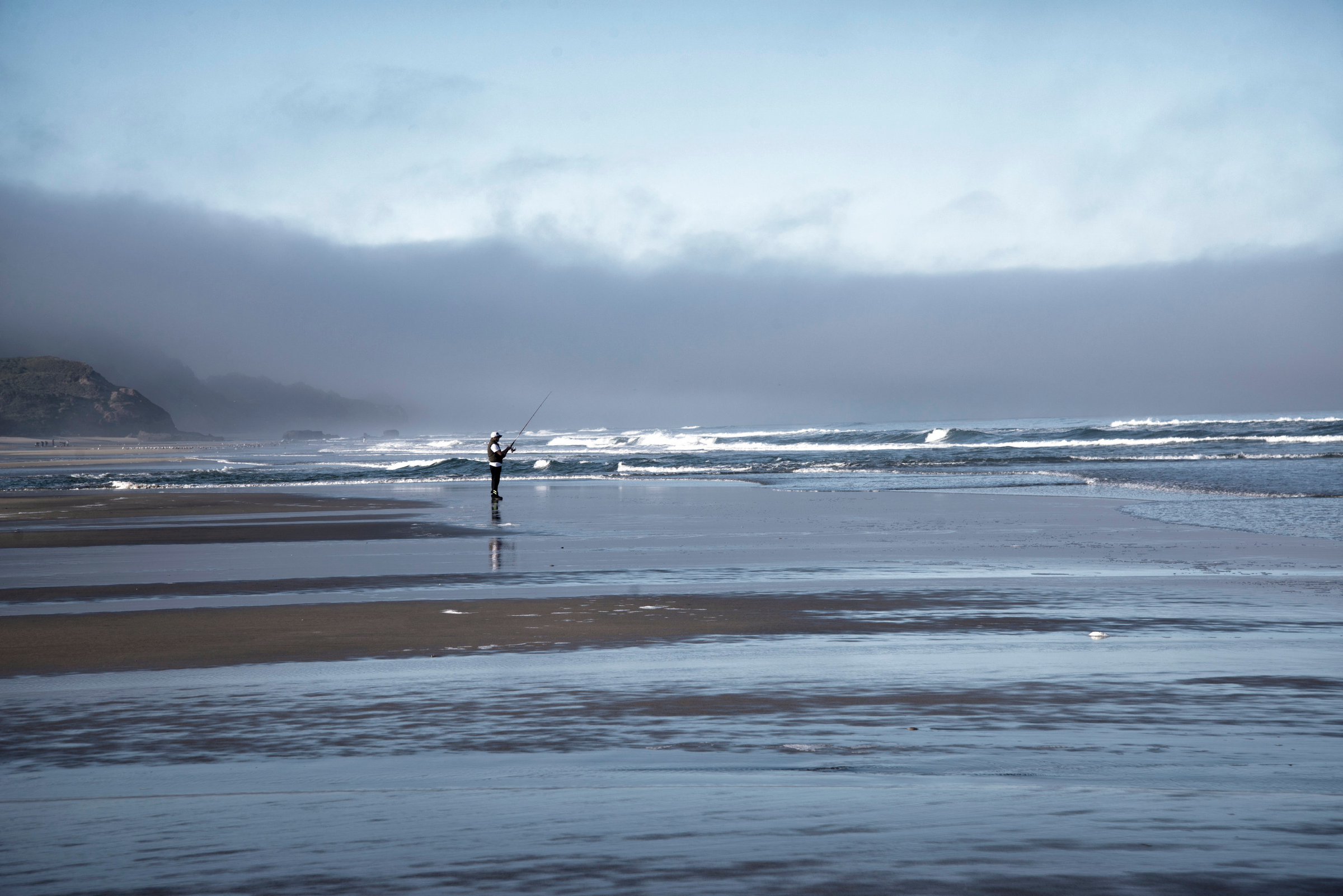 Fishing at Low Tide